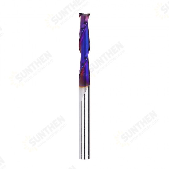 10pcs 3.175mm Shank Blue Coated Spiral Flat End Mill Two Flute CNC Milling Cutter 10pcs 3.175mm Shank Blue Coated Spiral Flat End Mill Two Flute CNC Milling Cutter