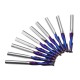 10pcs 3.175mm Shank Blue Coated Spiral Flat End Mill Two Flute CNC Milling Cutter