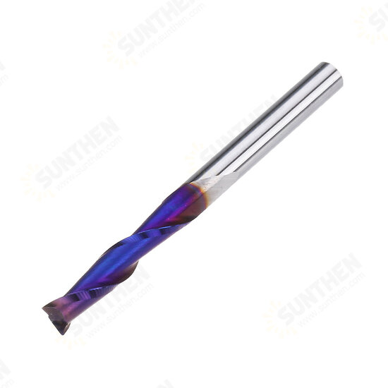 10pcs 3.175mm Shank Blue Coated Spiral Flat End Mill Two Flute CNC Milling Cutter 10pcs 3.175mm Shank Blue Coated Spiral Flat End Mill Two Flute CNC Milling Cutter