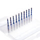 10pcs 3.175mm Shank Blue Coated Spiral Flat End Mill Two Flute CNC Milling Cutter