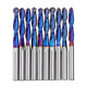 10pcs 3.175mm Shank Nano Blue Coat Flat Nose End Mill CNC Router Bits 1/8 Inch Shank Spiral Upcut 2 Flute Milling Cutter