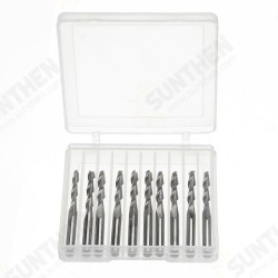 10pcs 3.175x17mm Spiral Ball Nose End Mill CNC Milling Cutter Engraving Bits