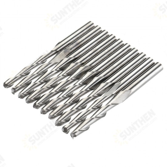 10pcs 3.175x17mm Spiral Ball Nose End Mill CNC Milling Cutter Engraving Bits