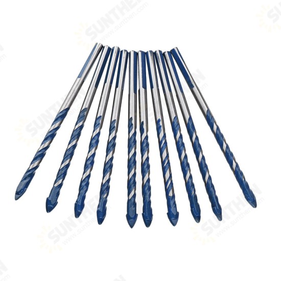 10pcs 6mm 8mm Triangle Twist Drill Bit Multifunctional Hole Saw Cutter Set for Concrete Brick Wood 10pcs 6mm 8mm Triangle Twist Drill Bit Multifunctional Hole Saw Cutter Set for Concrete Brick Wood