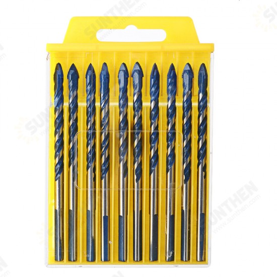 10pcs 6mm 8mm Triangle Twist Drill Bit Multifunctional Hole Saw Cutter Set for Concrete Brick Wood 10pcs 6mm 8mm Triangle Twist Drill Bit Multifunctional Hole Saw Cutter Set for Concrete Brick Wood