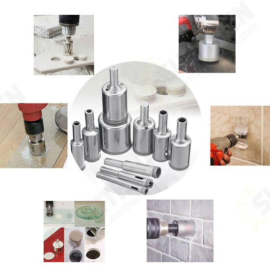 10pcs Diamond Drill Bit Set 6mm to 30mm Diamond Tools Hole Saw Cutter for Glass 10pcs Diamond Drill Bit Set 6mm to 30mm Diamond Tools Hole Saw Cutter for Glass