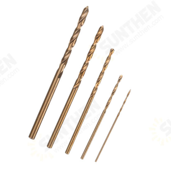 10pcs HSS M35 Cobalt Twist Drill Bit Set 1/1.5/2/2.5/3mm High Speed Steel Drill Bits