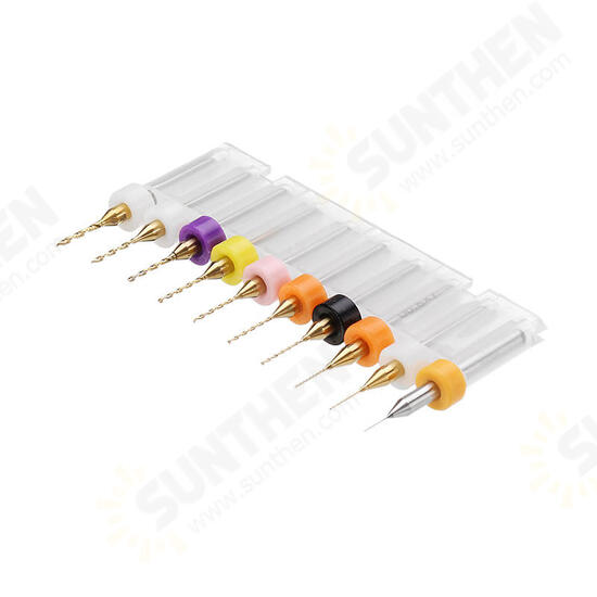 10pcs Titanium Coated Tungsten Carbide Micro PCB Drill Bits Set for PCB Circuit Board 10pcs Titanium Coated Tungsten Carbide Micro PCB Drill Bits Set for PCB Circuit Board