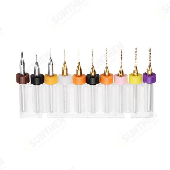 10pcs Titanium Coated Tungsten Carbide Micro PCB Drill Bits Set for PCB Circuit Board 10pcs Titanium Coated Tungsten Carbide Micro PCB Drill Bits Set for PCB Circuit Board