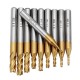 10pcs Titanium Coating 1.5-6.0mm HSS 4 Flute End Mill Cutter 6mm Shank CNC Drill Bits 10pcs Titanium Coating 1.5-6.0mm HSS 4 Flute End Mill Cutter 6mm Shank CNC Drill Bits