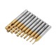 10pcs Titanium Coating 1.5-6.0mm HSS 4 Flute End Mill Cutter 6mm Shank CNC Drill Bits