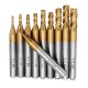 10pcs Titanium Coating 1.5-6.0mm HSS 4 Flute End Mill Cutter 6mm Shank CNC Drill Bits 10pcs Titanium Coating 1.5-6.0mm HSS 4 Flute End Mill Cutter 6mm Shank CNC Drill Bits