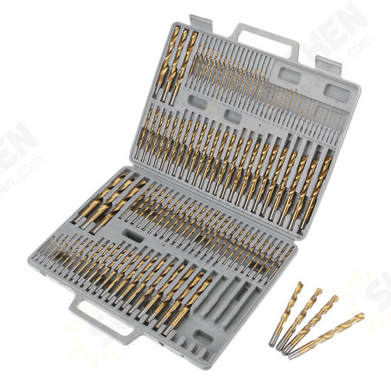 115pcs Titanium Plating Twist Drill Bit Set 1/16-1/2 Inch Round Shank Twist Drill For Quick Wood Metal Drilling 115pcs Titanium Plating Twist Drill Bit Set 1/16-1/2 Inch Round Shank Twist Drill For Quick Wood Metal Drilling