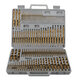 115pcs Titanium Plating Twist Drill Bit Set 1/16-1/2 Inch Round Shank Twist Drill For Quick Wood Metal Drilling 115pcs Titanium Plating Twist Drill Bit Set 1/16-1/2 Inch Round Shank Twist Drill For Quick Wood Metal Drilling