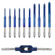 11Pcs Blue Nano Thread Tap with Adjustable Tap Wrench M1-M3.5 HSS Metric Plug Tap Screw Tap Drill Machine Tap