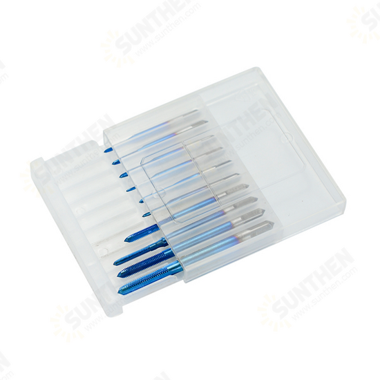 11Pcs Blue Nano Thread Tap with Adjustable Tap Wrench M1-M3.5 HSS Metric Plug Tap Screw Tap Drill Machine Tap 11Pcs Blue Nano Thread Tap with Adjustable Tap Wrench M1-M3.5 HSS Metric Plug Tap Screw Tap Drill Machine Tap
