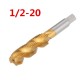 1/2-3/4 Imperial Spiral Flute Hand Tap HSS Titanium Coated Machine Screw Plug Tap Drill