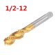 1/2-3/4 Imperial Spiral Flute Hand Tap HSS Titanium Coated Machine Screw Plug Tap Drill