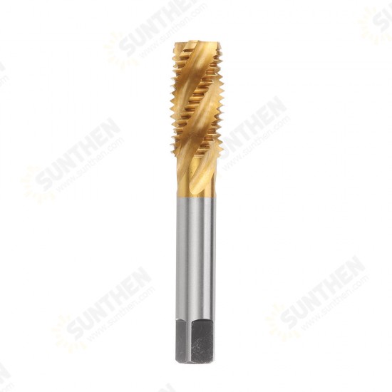 1/2-3/4 Imperial Spiral Flute Hand Tap HSS Titanium Coated Machine Screw Plug Tap Drill