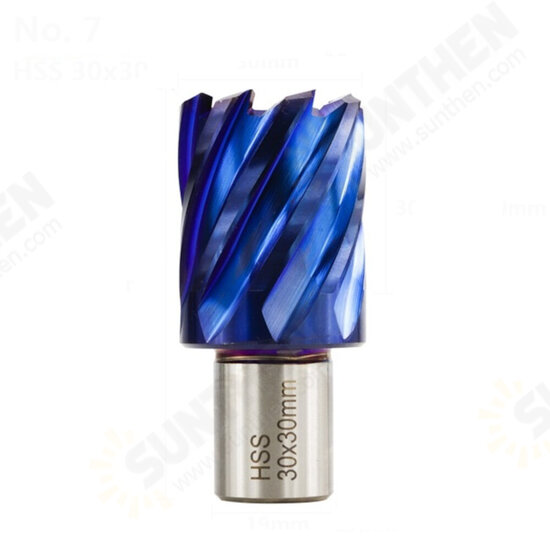 12-42mm Cutting Diameter HSS Hole Opener Core Drill Weldon Shank Nano Blue Coated Annular Cutter Hollow Drill Bit Metal Drilling Bit