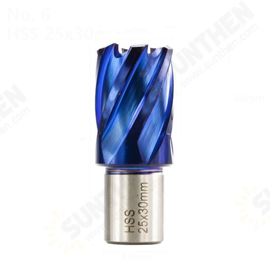 12-42mm Cutting Diameter HSS Hole Opener Core Drill Weldon Shank Nano Blue Coated Annular Cutter Hollow Drill Bit Metal Drilling Bit