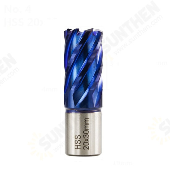 12-42mm Cutting Diameter HSS Hole Opener Core Drill Weldon Shank Nano Blue Coated Annular Cutter Hollow Drill Bit Metal Drilling Bit