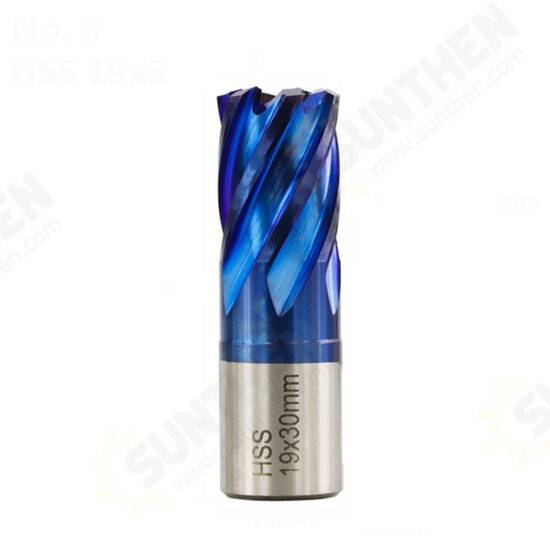 12-42mm Cutting Diameter HSS Hole Opener Core Drill Weldon Shank Nano Blue Coated Annular Cutter Hollow Drill Bit Metal Drilling Bit