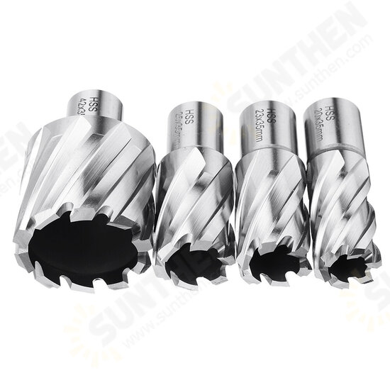 12-42mm High Speed Steel Metal Core Drill Bit Annular Cutter for Magnetic Drill Press Hollow with Weldon Shank Hole Opener Metal Drilling Hole Tools 12-42mm High Speed Steel Metal Core Drill Bit Annular Cutter for Magnetic Drill Press Hollow with Weldon Shank Hole Opener Metal Drilling Hole Tools