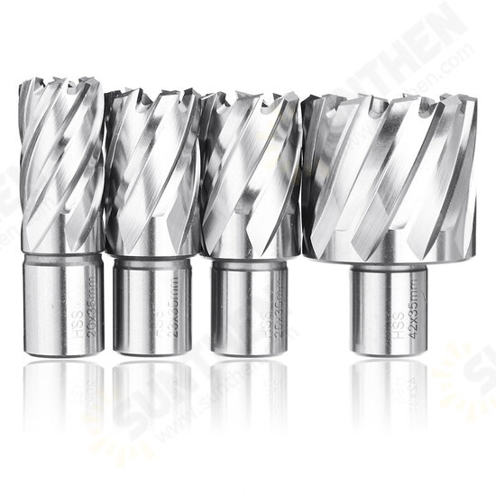 12-42mm High Speed Steel Metal Core Drill Bit Annular Cutter for Magnetic Drill Press Hollow with Weldon Shank Hole Opener Metal Drilling Hole Tools 12-42mm High Speed Steel Metal Core Drill Bit Annular Cutter for Magnetic Drill Press Hollow with Weldon Shank Hole Opener Metal Drilling Hole Tools