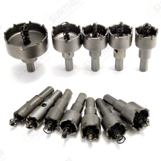 12pcs 15mm-50mm Hole Saw Cutter Alloy Drill Bit Set for Wood Metal Cutting