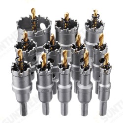 12pcs 15mm-50mm Upgrade M35 Titanium Coated Hole Saw Cutter for Stainless Steel Aluminum Alloy