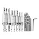 17Pcs Woodworking Hinge Drill Hexagonal Shank Self-centering Drill Bit Set For Door and Window Derailment Holes