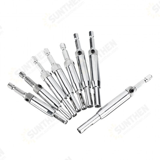 17Pcs Woodworking Hinge Drill Hexagonal Shank Self-centering Drill Bit Set For Door and Window Derailment Holes