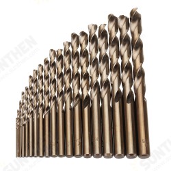 19pcs 1-10mm HSS M35 Cobalt Twist Drill Bit Set for Metal Wood Drilling 19pcs 1-10mm HSS M35 Cobalt Twist Drill Bit Set for Metal Wood Drilling