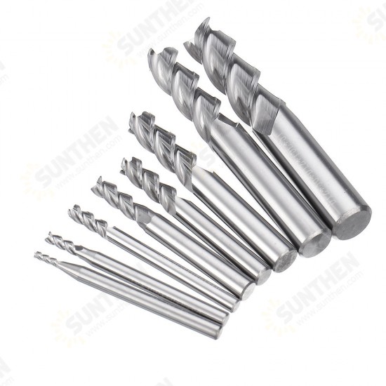 2-12mm 3 Flutes Carbide End Mill Set Tungsten Steel Milling Cutter Tool for Aluminum Alloy 2-12mm 3 Flutes Carbide End Mill Set Tungsten Steel Milling Cutter Tool for Aluminum Alloy