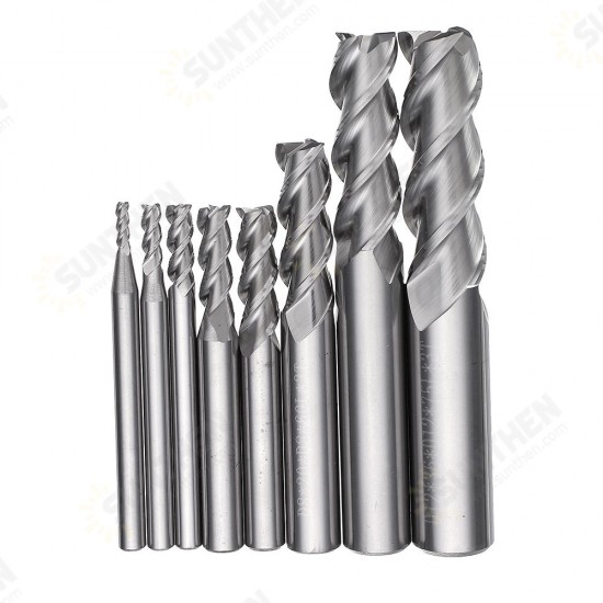 2-12mm 3 Flutes Carbide End Mill Set Tungsten Steel Milling Cutter Tool for Aluminum Alloy 2-12mm 3 Flutes Carbide End Mill Set Tungsten Steel Milling Cutter Tool for Aluminum Alloy