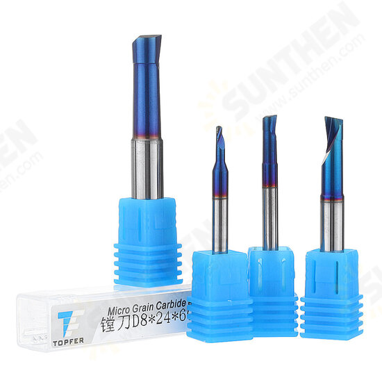 2-8mm Blue Nano Small Hole Boring Cutter 2/3/4/5/6/8mm Bar Handle Hole Reaming Tool 2-8mm Blue Nano Small Hole Boring Cutter 2/3/4/5/6/8mm Bar Handle Hole Reaming Tool