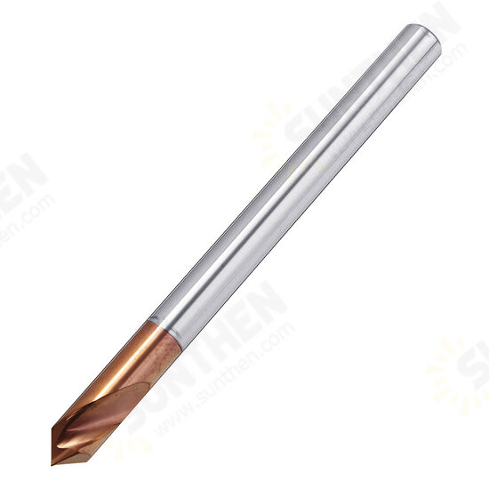 2 Flutes 90 Degree Chamfer End Mill 4/6/8/10/12mm HRC45 Tungsten Steel AlTiN Coating Milling Cutter