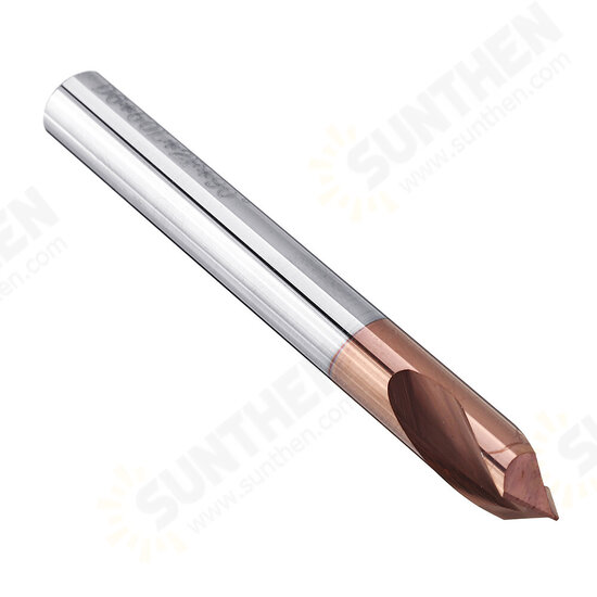 2 Flutes 90 Degree Chamfer End Mill 4/6/8/10/12mm HRC45 Tungsten Steel AlTiN Coating Milling Cutter