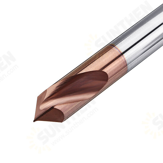 2 Flutes 90 Degree Chamfer End Mill 4/6/8/10/12mm HRC45 Tungsten Steel AlTiN Coating Milling Cutter 2 Flutes 90 Degree Chamfer End Mill 4/6/8/10/12mm HRC45 Tungsten Steel AlTiN Coating Milling Cutter