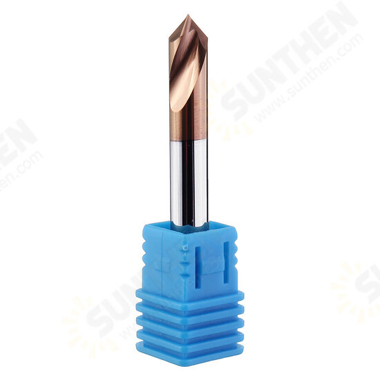 2 Flutes 90 Degree Chamfer End Mill 4/6/8/10/12mm HRC45 Tungsten Steel AlTiN Coating Milling Cutter