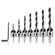 23Pcs Woodworking Chamfer Countersink Drill Bit Set 6Pcs 1/4 Inch Hexagon 5 Flute 90° Countersink Drill 7Pcs Three-Pointed Drill 8Pcs Wood Plug Cutter 23Pcs Woodworking Chamfer Countersink Drill Bit Set 6Pcs 1/4 Inch Hexagon 5 Flute 90° Countersink Drill 7Pcs Three-Pointed Drill 8Pcs Wood Plug Cutter