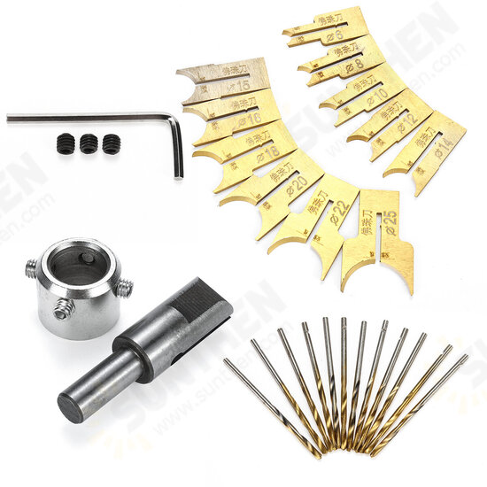 24pcs 6-25mm Alloy Ball Cutter Woodworking Drilling Wooden Beads Drill Rotary Bead Molding Tool 24pcs 6-25mm Alloy Ball Cutter Woodworking Drilling Wooden Beads Drill Rotary Bead Molding Tool