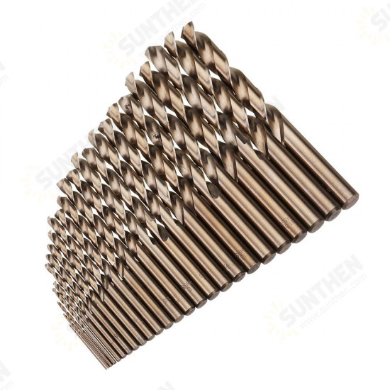 25pcs 1-13mm HSS M35 Cobalt Twist Drill Bit Set for Metal Wood Drilling 25pcs 1-13mm HSS M35 Cobalt Twist Drill Bit Set for Metal Wood Drilling