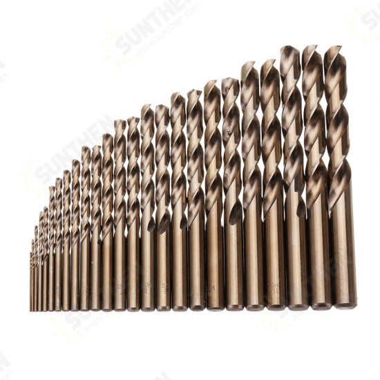 25pcs 1-13mm HSS M35 Cobalt Twist Drill Bit Set for Metal Wood Drilling 25pcs 1-13mm HSS M35 Cobalt Twist Drill Bit Set for Metal Wood Drilling
