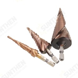 3-12/4-20/4-32mm M35 Cobalt Step Drill Bit 1/4 Inch Hex Shank HSS-Co Step Drill Bit 3-12/4-20/4-32mm M35 Cobalt Step Drill Bit 1/4 Inch Hex Shank HSS-Co Step Drill Bit