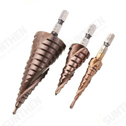 3-12/4-20/4-32mm M35 Cobalt Step Drill Bit 1/4 Inch Hex Shank HSS-Co Step Drill Bit