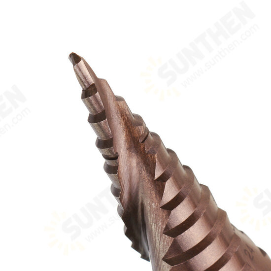 3-12/4-20/4-32mm M35 Cobalt Step Drill Bit 1/4 Inch Hex Shank HSS-Co Step Drill Bit 3-12/4-20/4-32mm M35 Cobalt Step Drill Bit 1/4 Inch Hex Shank HSS-Co Step Drill Bit