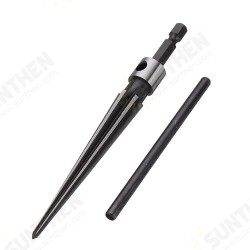 3-13mm Bridge Pin Hole Hand Held Taper Reamer T Handle Tapered 6 Fluted Chamfer Bit Woodworking Tool