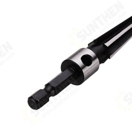 3-13mm Bridge Pin Hole Hand Held Taper Reamer T Handle Tapered 6 Fluted Chamfer Bit Woodworking Tool 3-13mm Bridge Pin Hole Hand Held Taper Reamer T Handle Tapered 6 Fluted Chamfer Bit Woodworking Tool